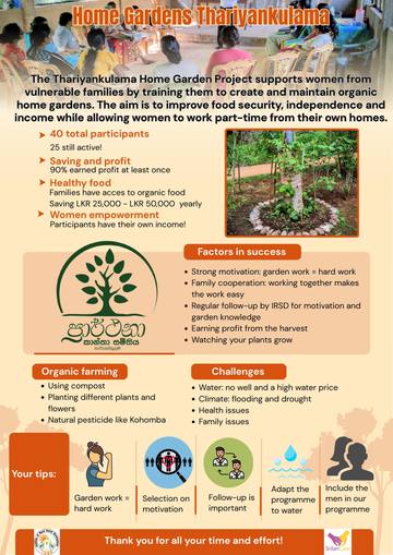 Poster met de resultaten van het moestuinproject in 2026